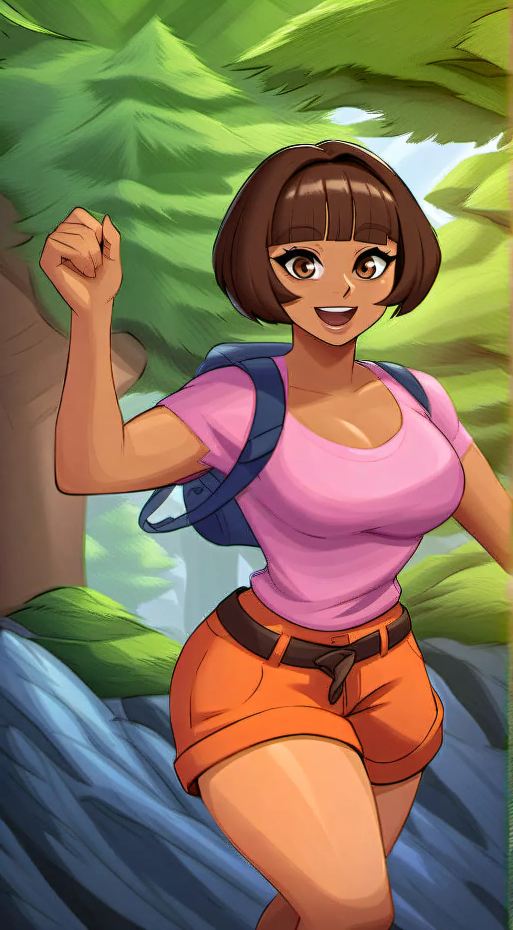 ai character: Dora The Explorer  background