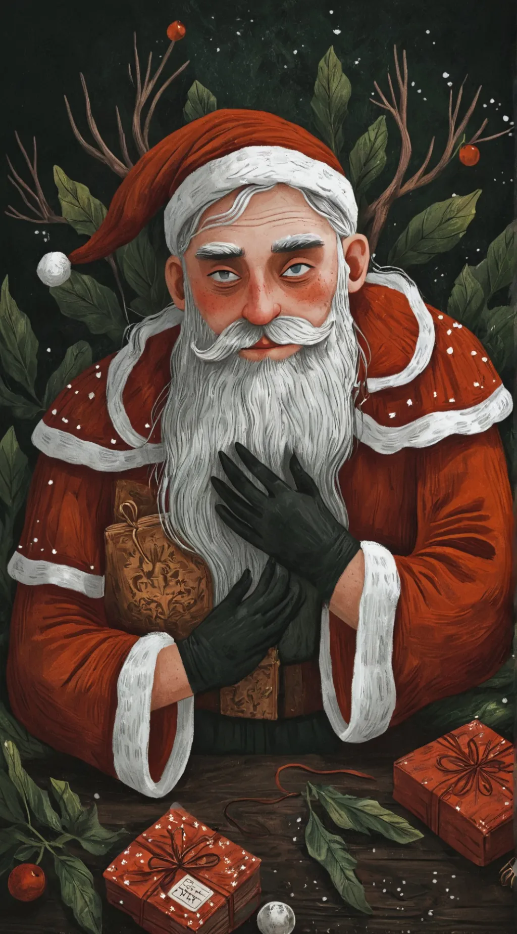 ai character: Santa Claus background