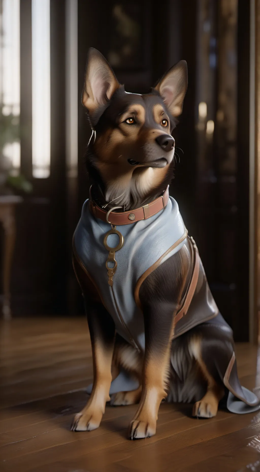 ai character: dog background
