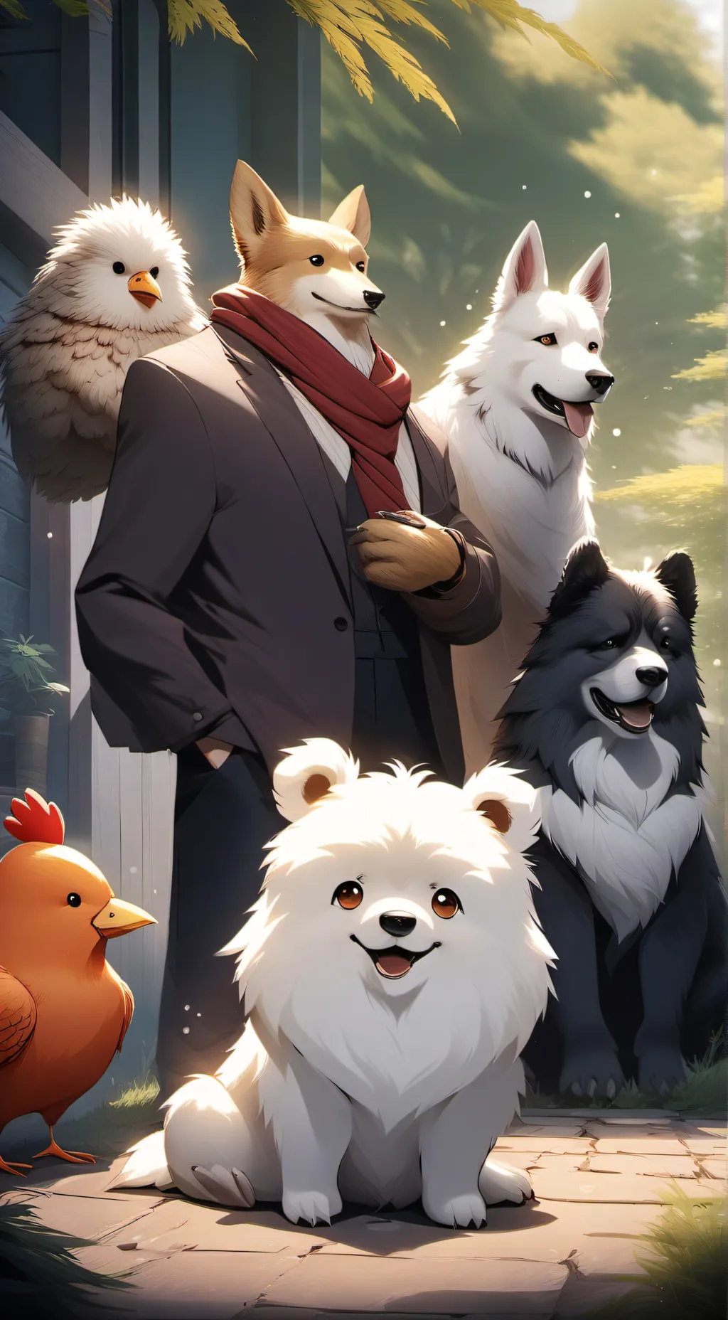 ai character: Sc Christmas  background