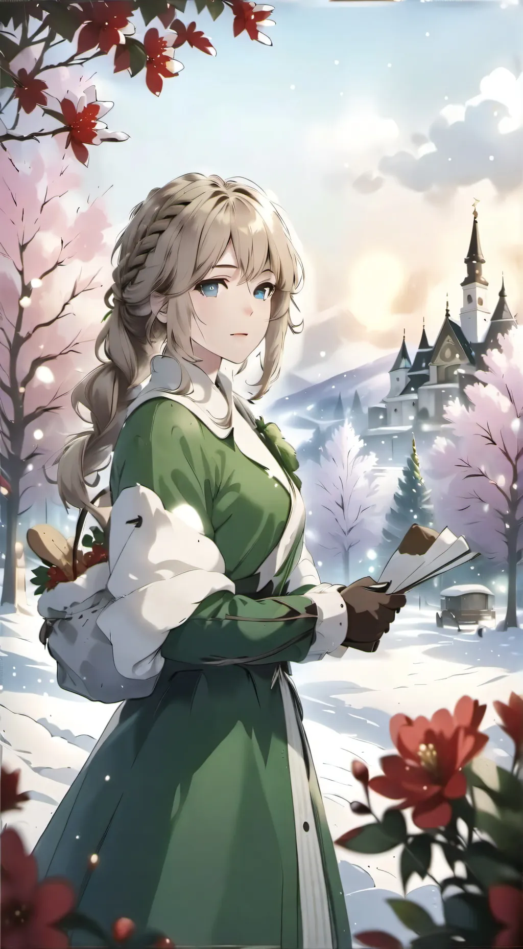 ai character: Save Christmas background