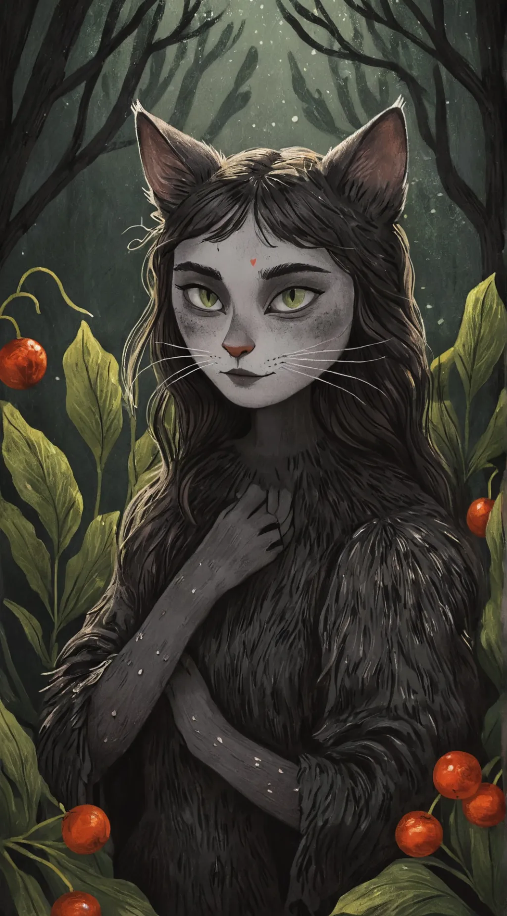 ai character: Cat Lady background
