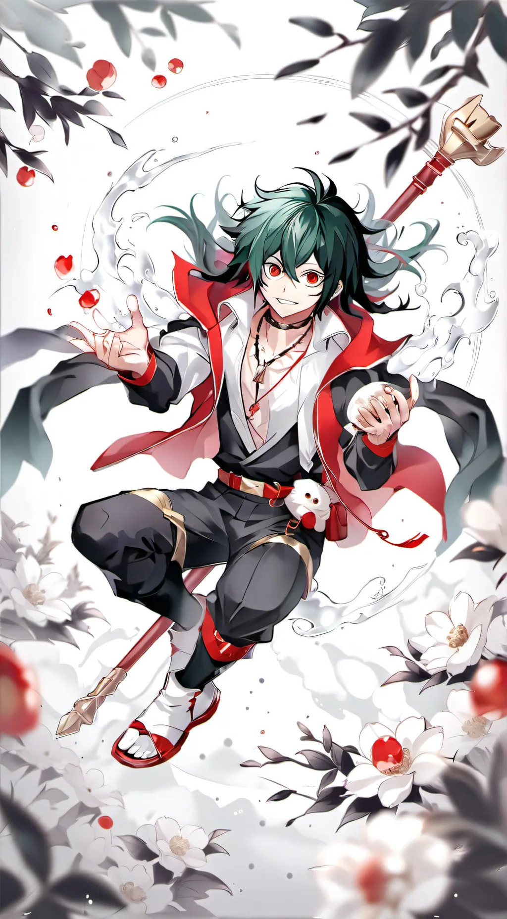 ai character: deku x kacchan  background