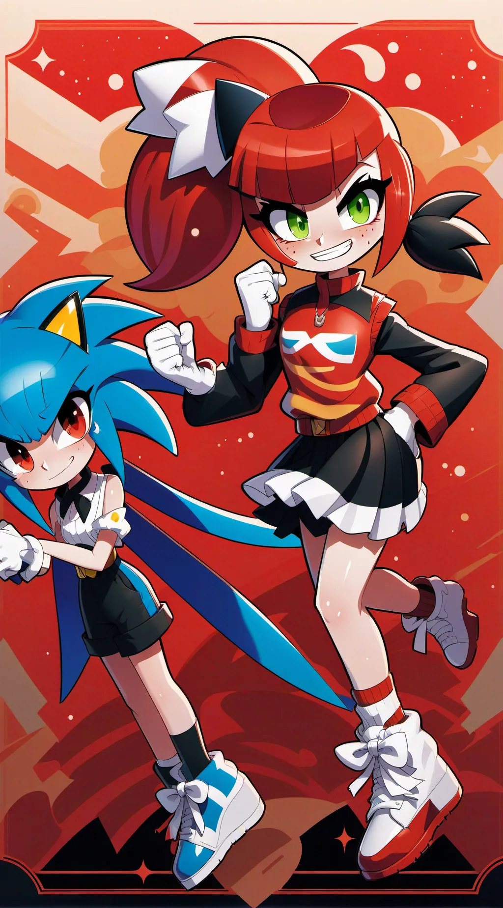 ai character: sonic girls.exe background