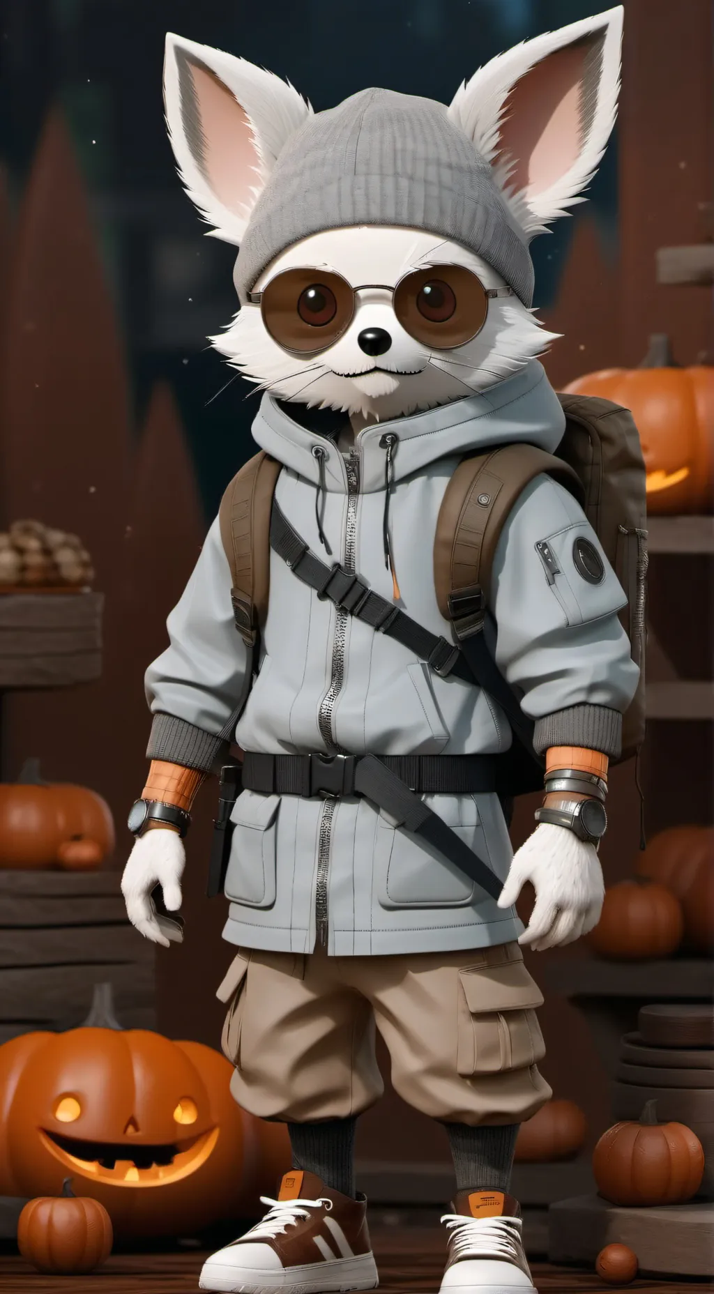 ai character: labubu background