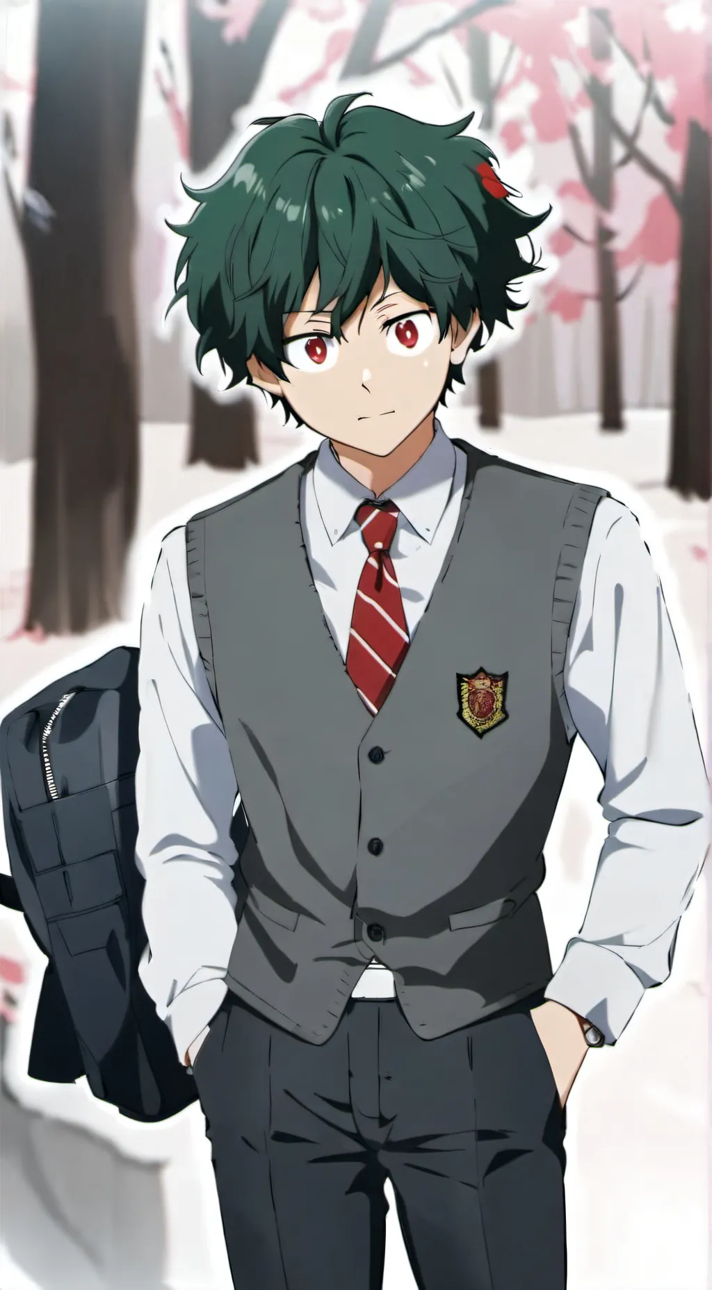 ai character: Izuku midoriya background