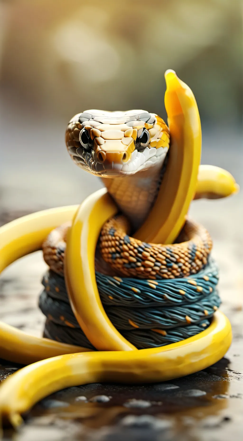 ai character: Banana Snakey background