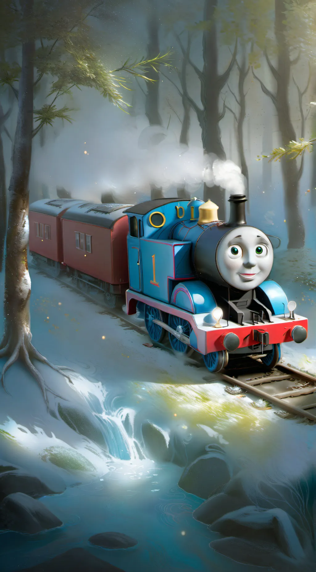 ai character: Thomas the train background