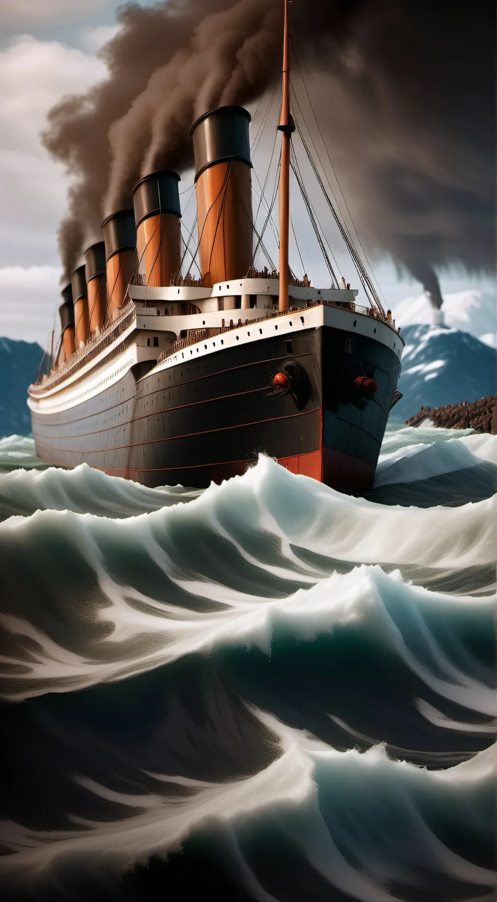 ai character: Titanic  background