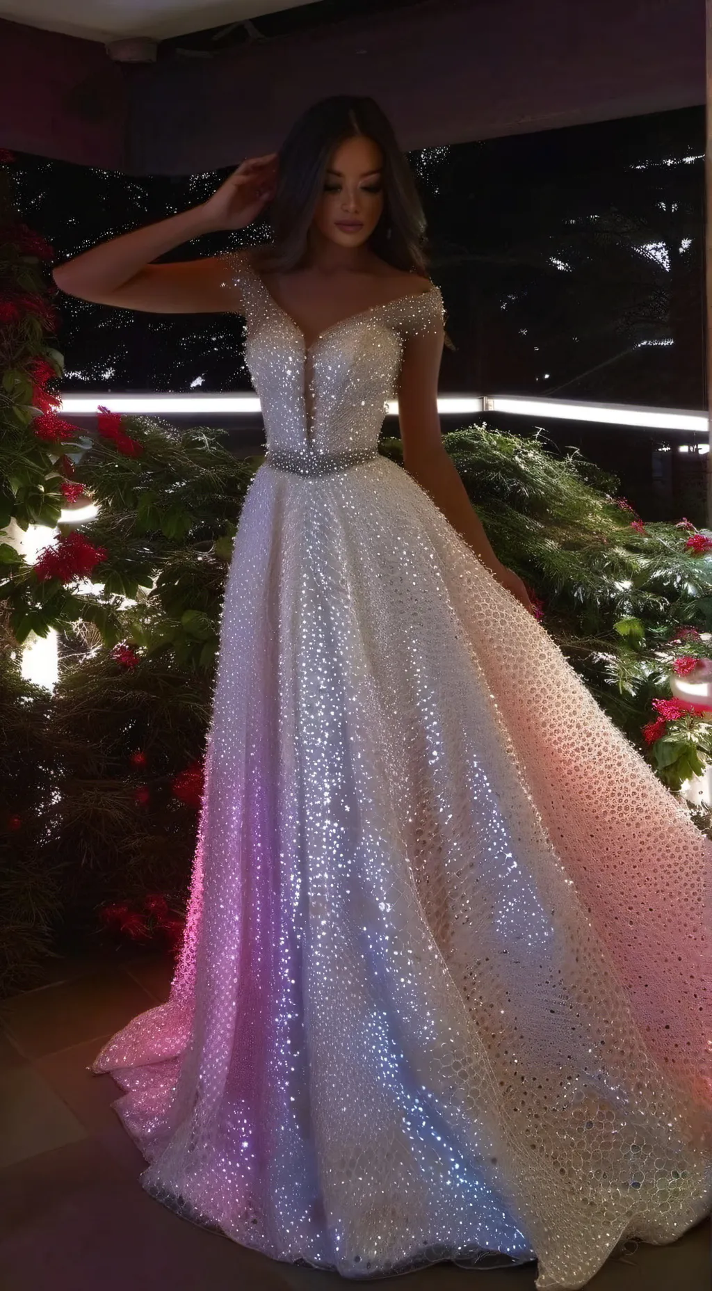 ai character: yule ball background