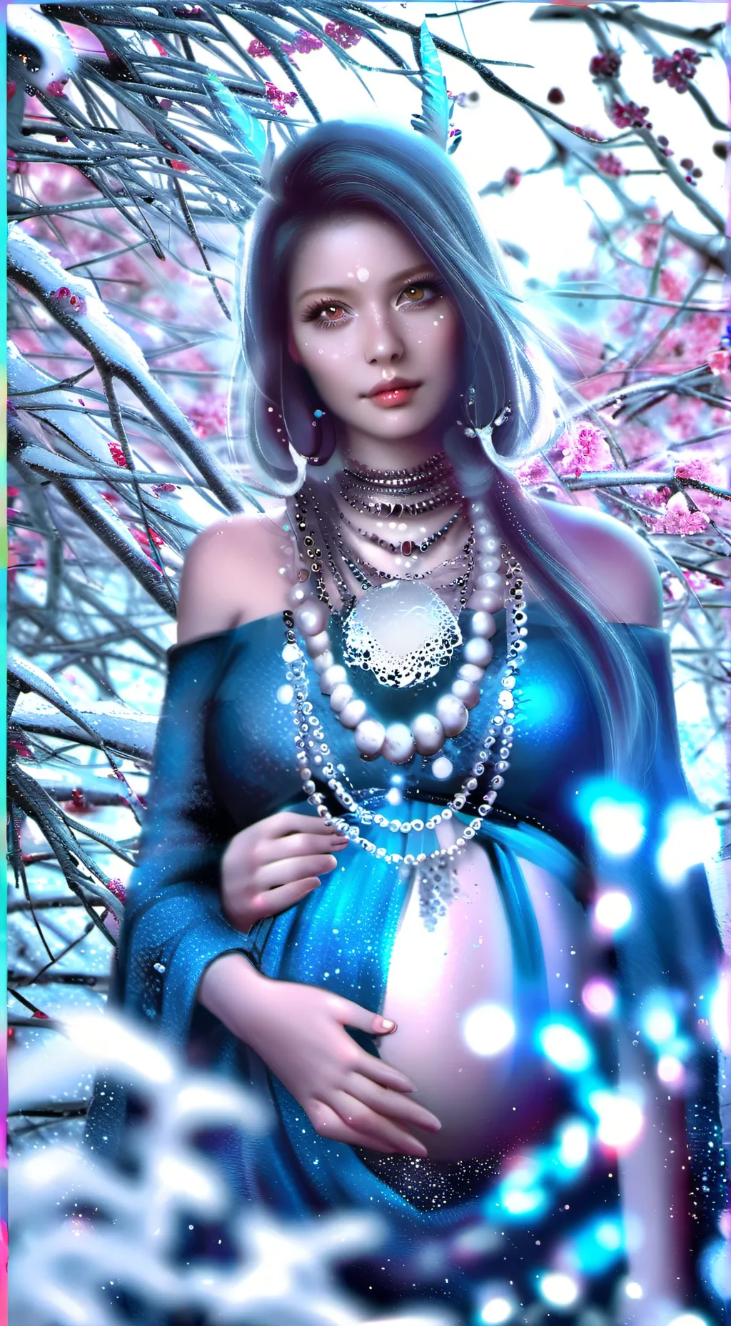 ai character: pregnant wenda  background