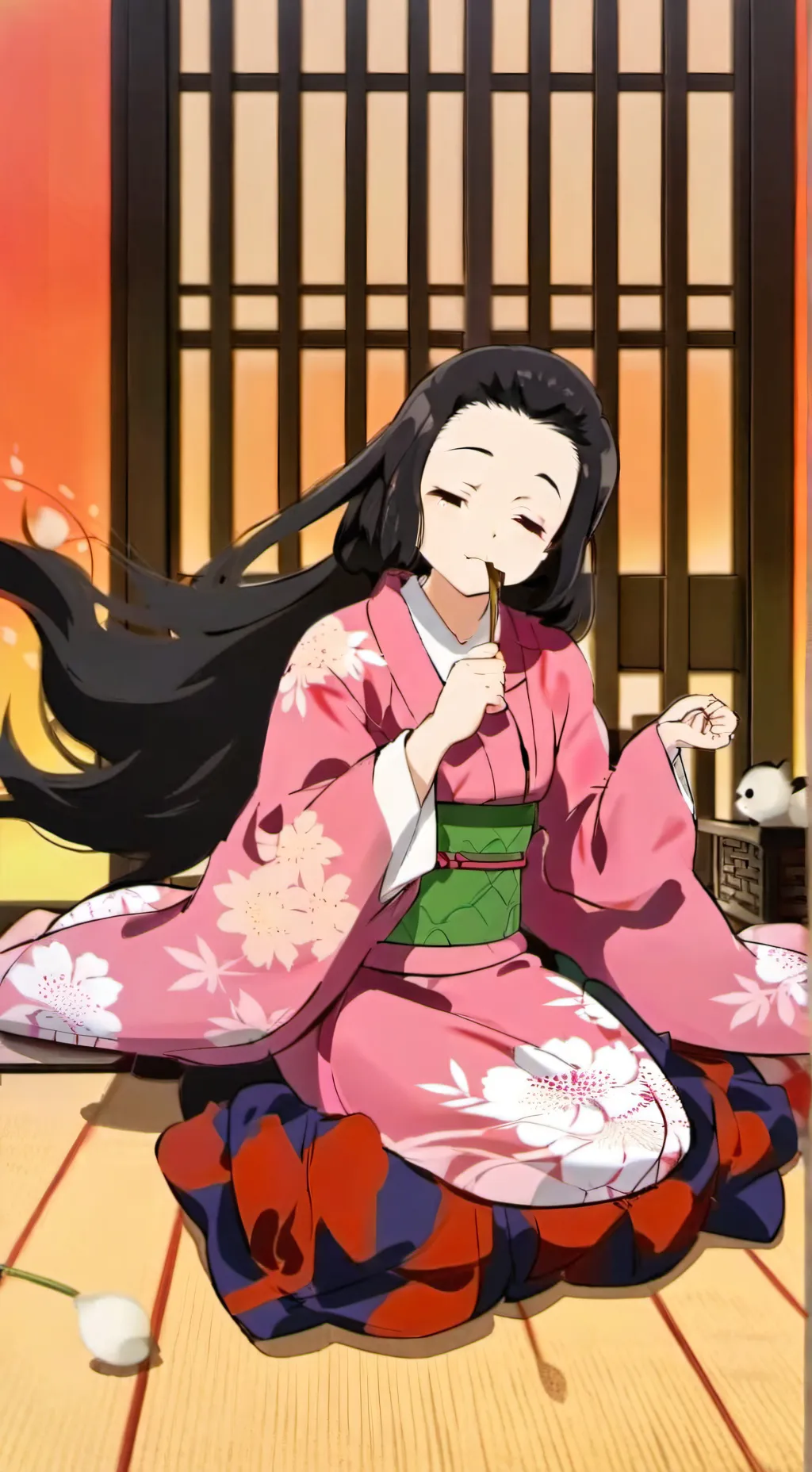 ai character: Nezuko Kamado background