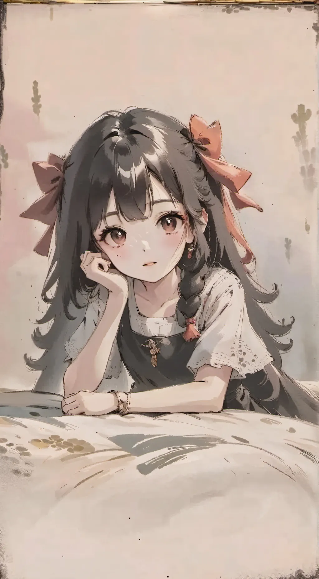 ai character: rose background