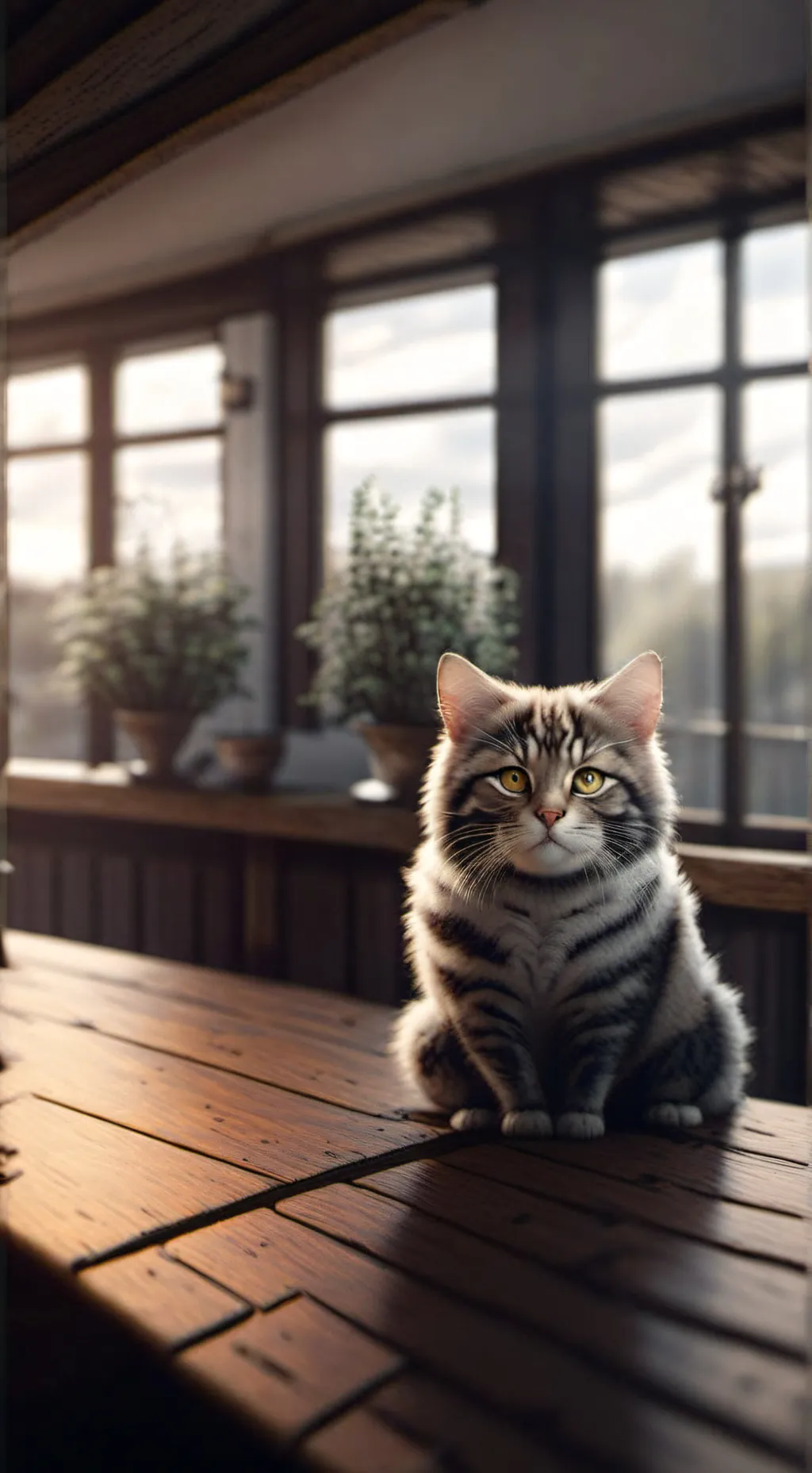 ai character: gato 🐱  background