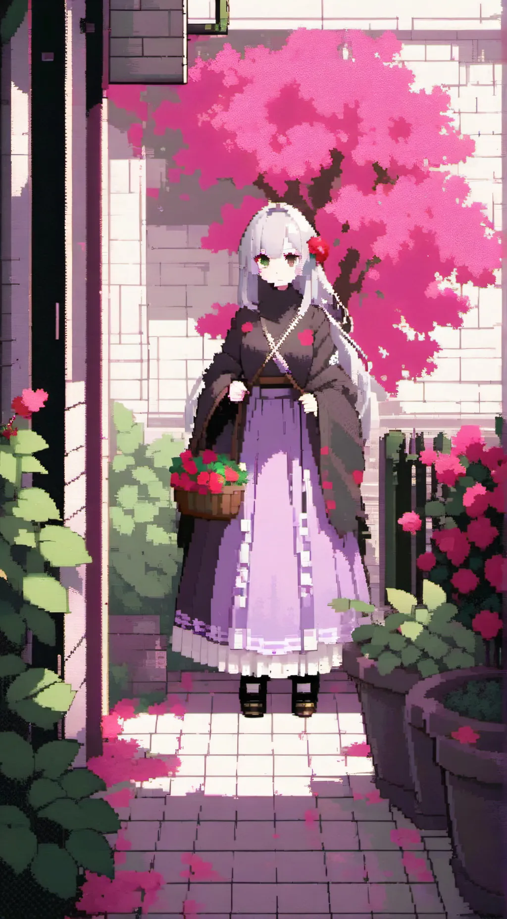 ai character: coreana elegante  background