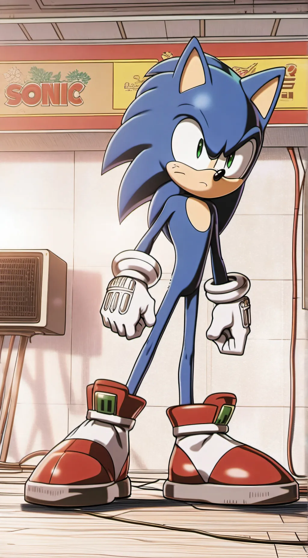ai character: sonic infeccion  background