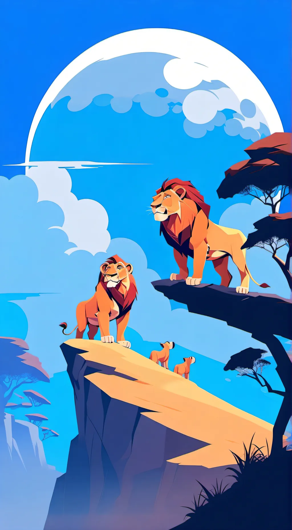 ai character: lion king 2 background