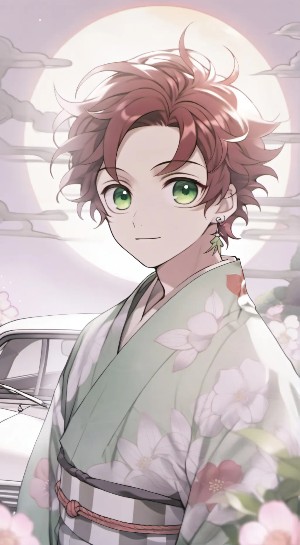 ai character: Tanjiro  background
