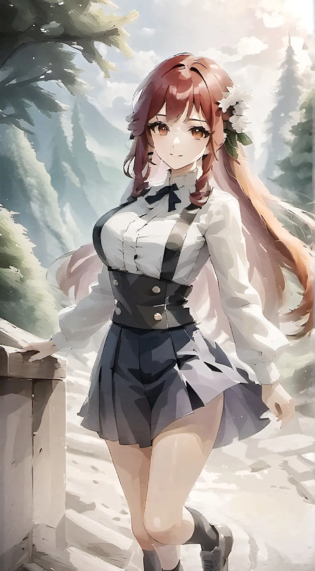 ai character: Rosy background