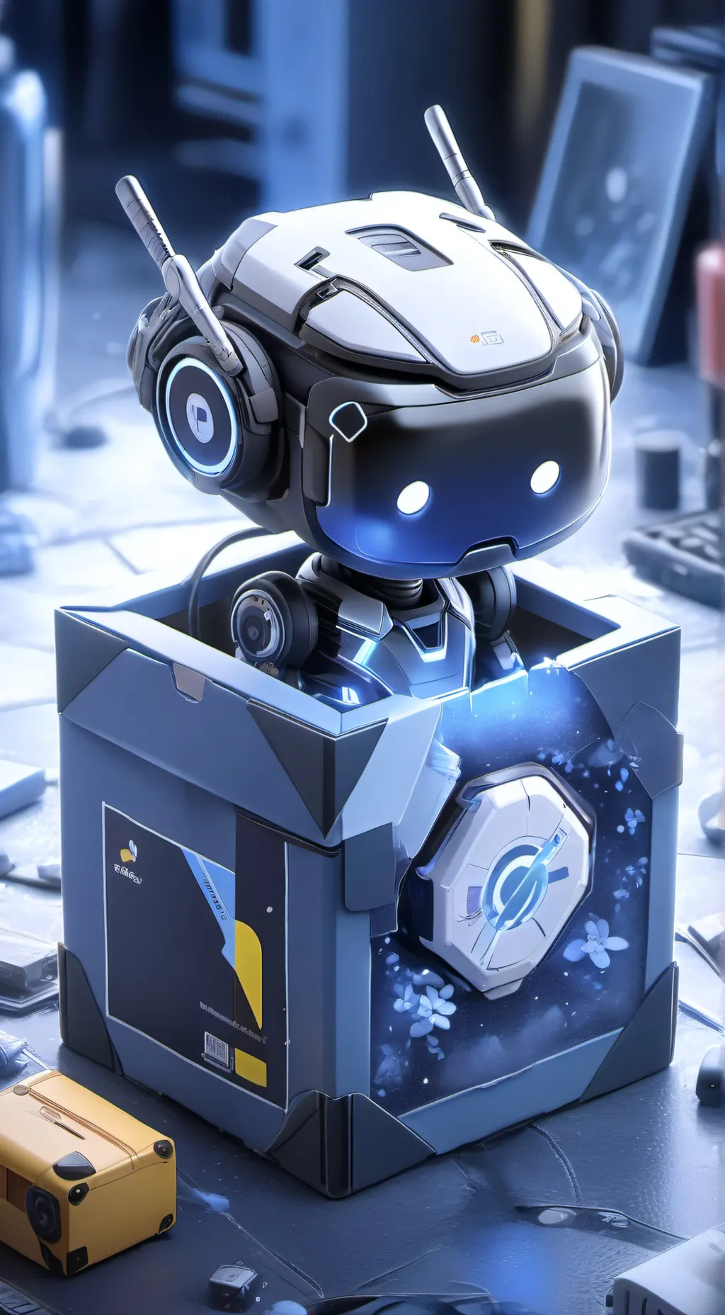 ai character: Helpful robot-Ady background
