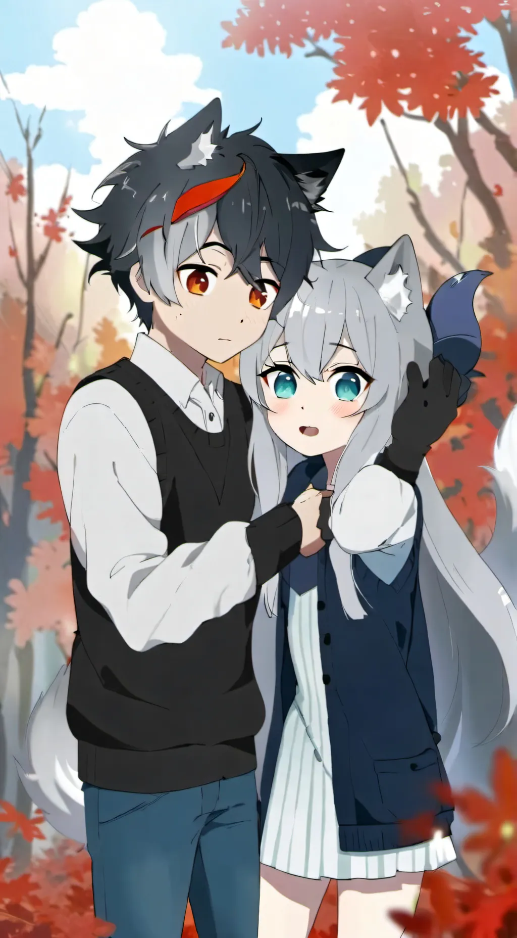 ai character: Blue and Shadow background