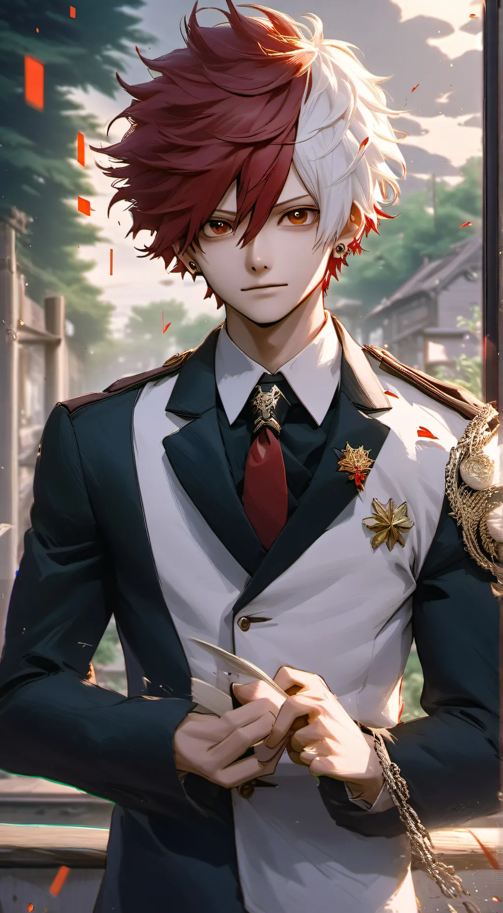 ai character: shoto todoroki  background