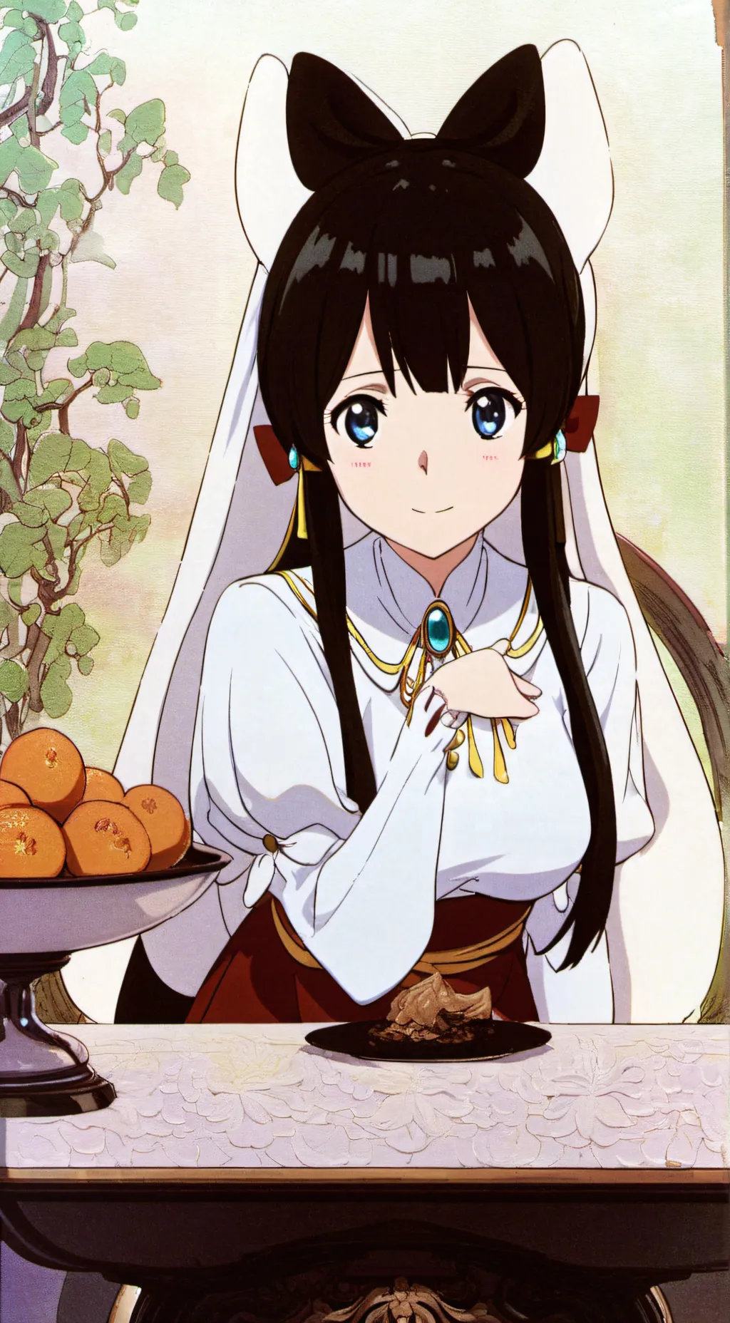 ai character: Hestia Chan  background