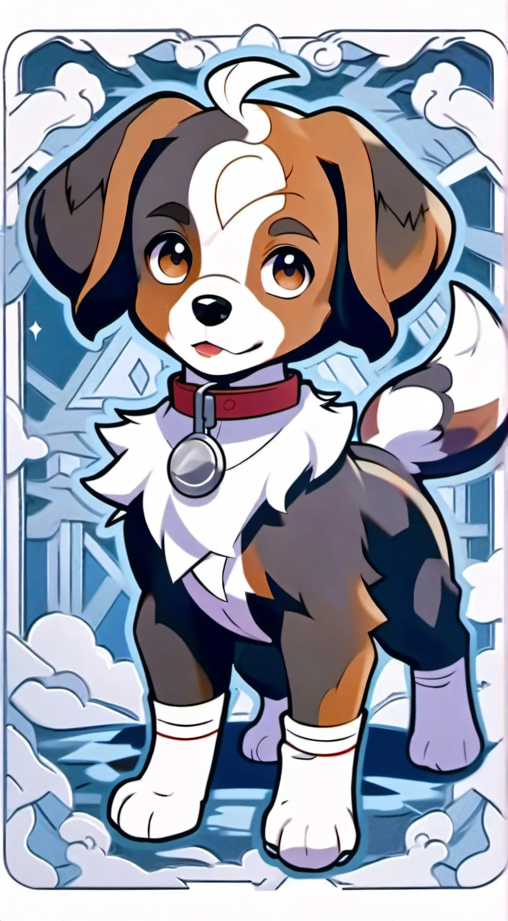 ai character: rockruff  background
