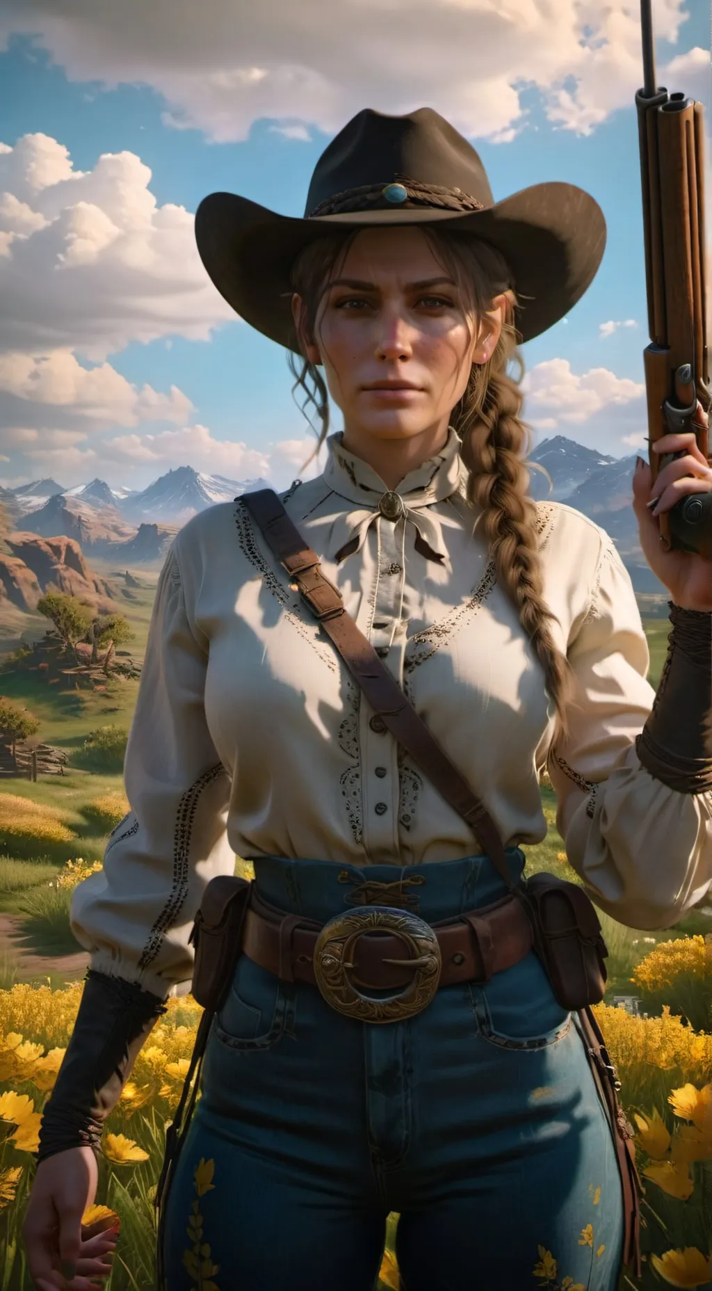 ai character: Sadie Adler  background