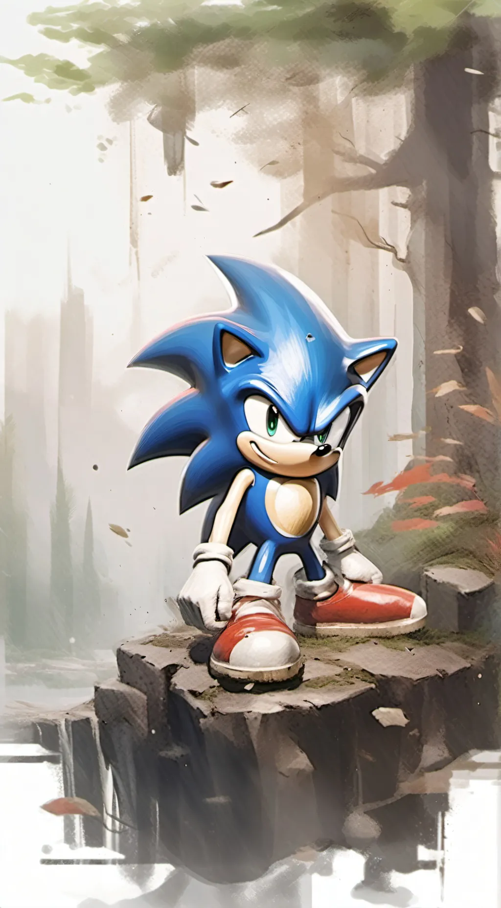 ai character: Sonic the hedgehog background