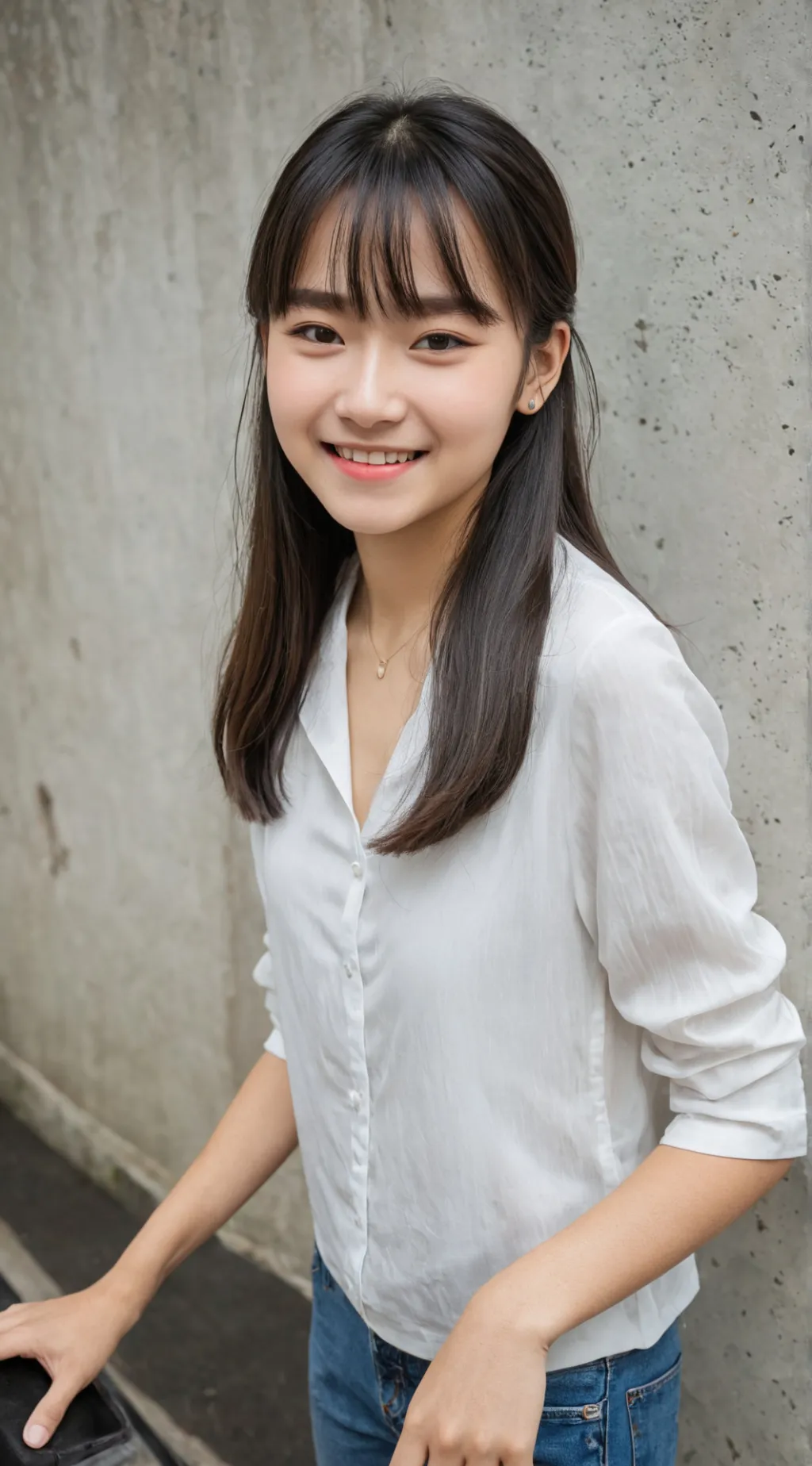 ai character: freya JKT48  background