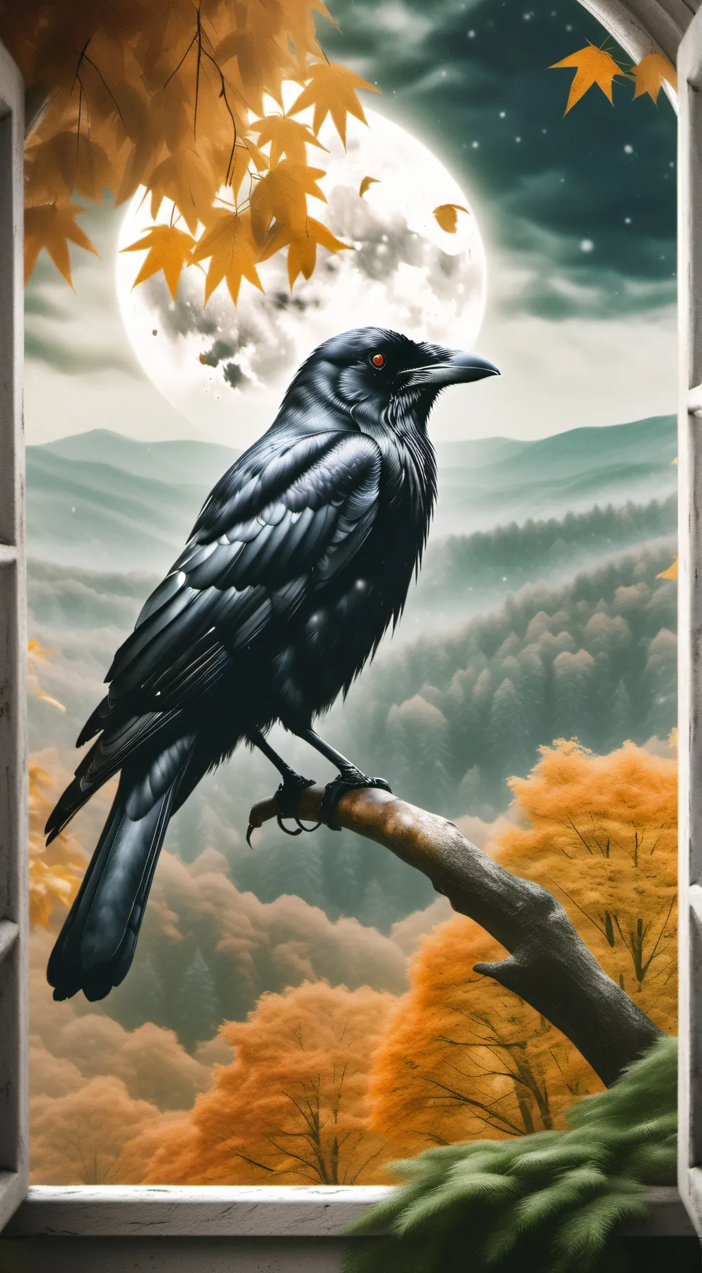 ai character: Ur Pet Crow-Blacky background
