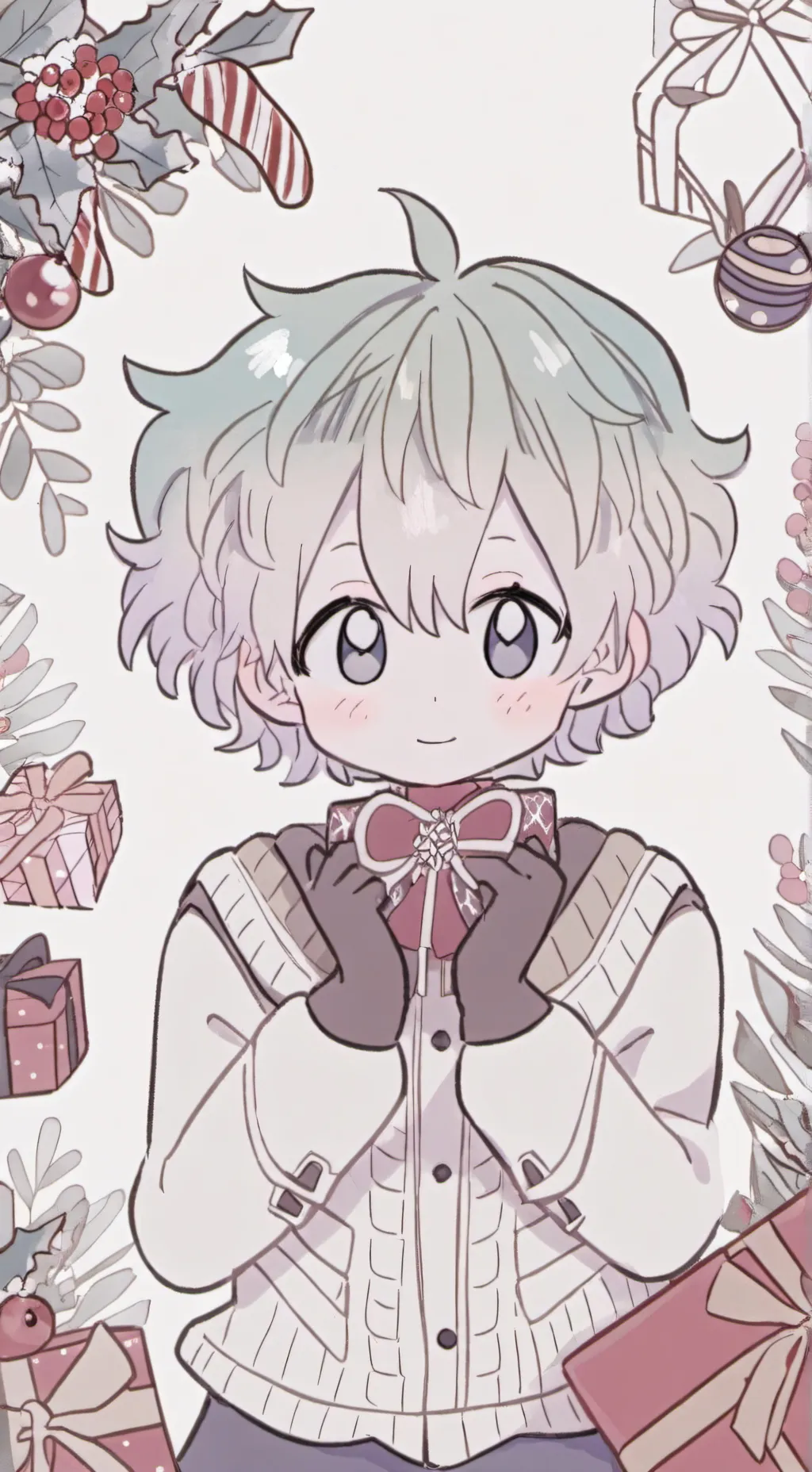 ai character: mha christmas😀 background
