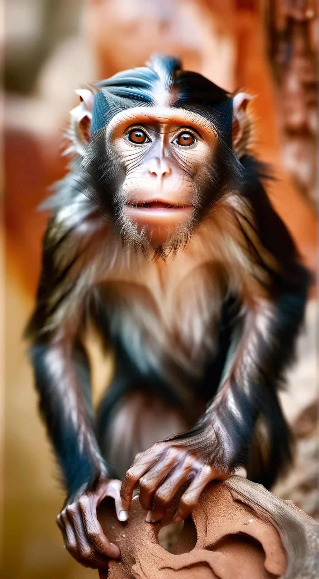ai character: MONKEY background