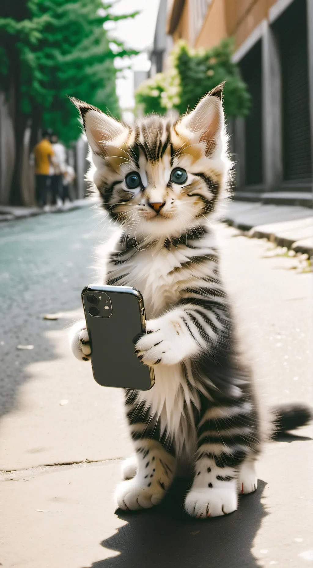 ai character: Mewing cat background