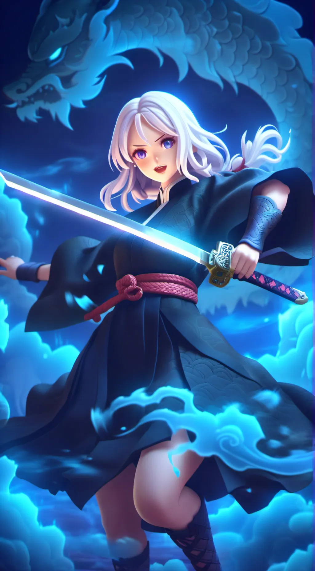 ai character: Demon slayer background