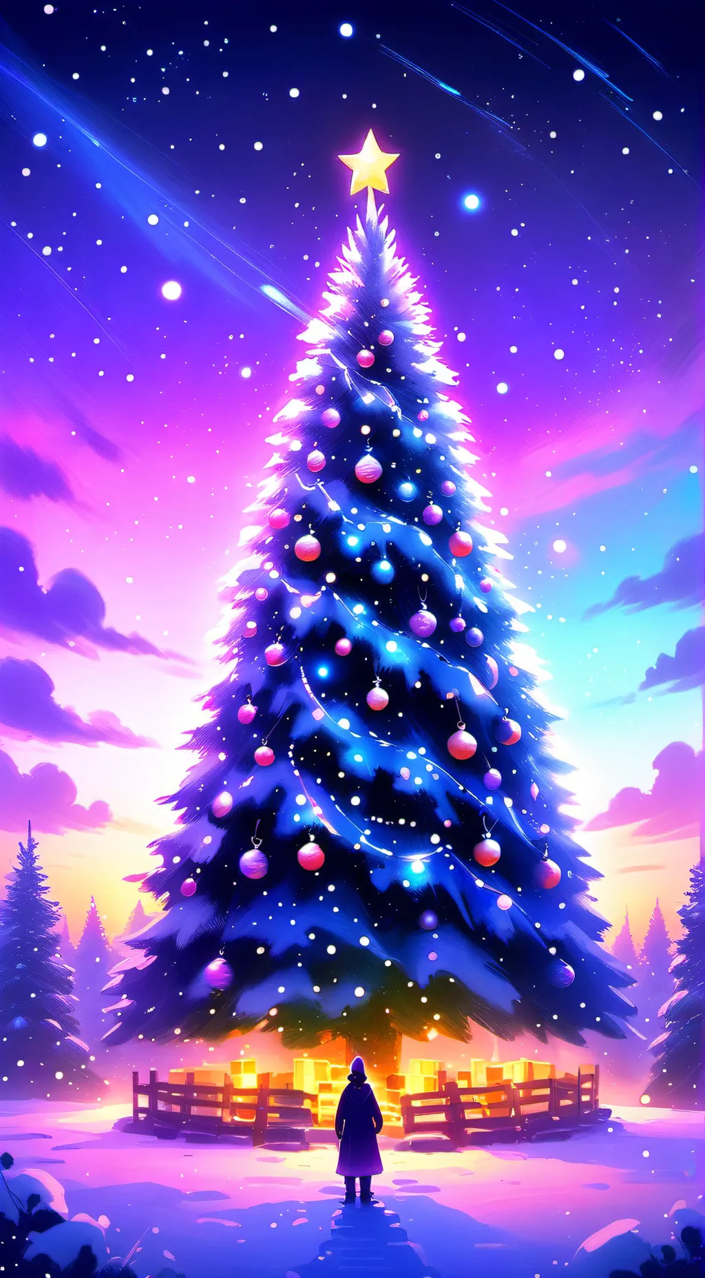 ai character: FPE but Christmas  background