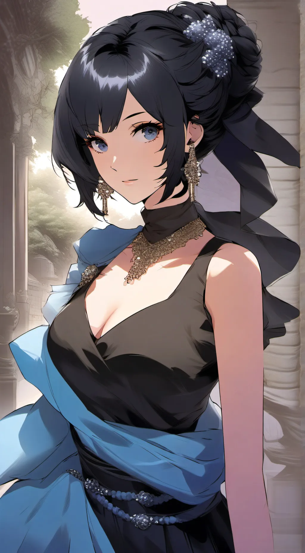 ai character: Anny Potts  background