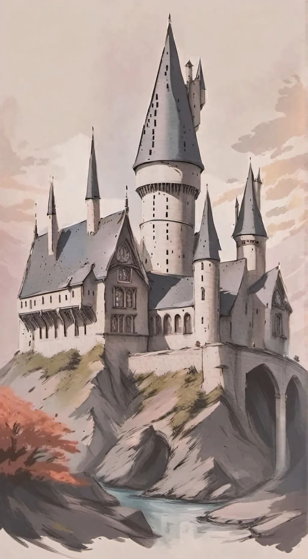 ai character: Hogwarts 🩷 background