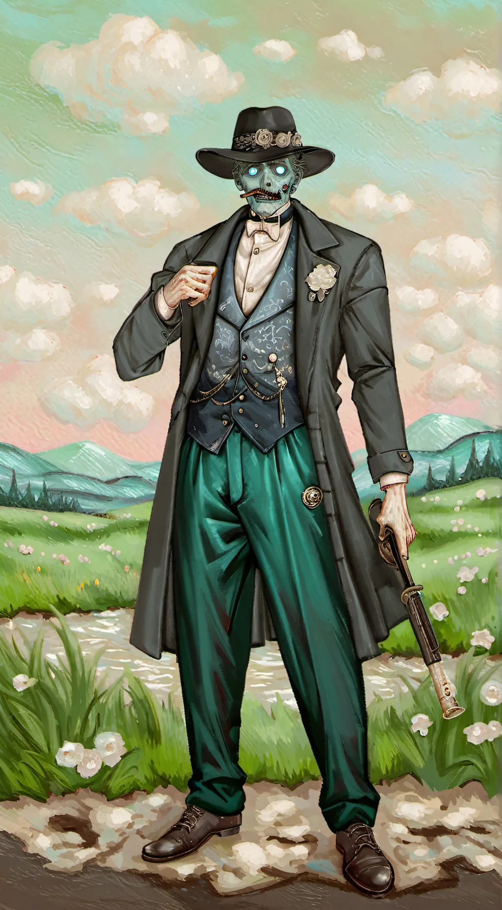 ai character: The Zombie background