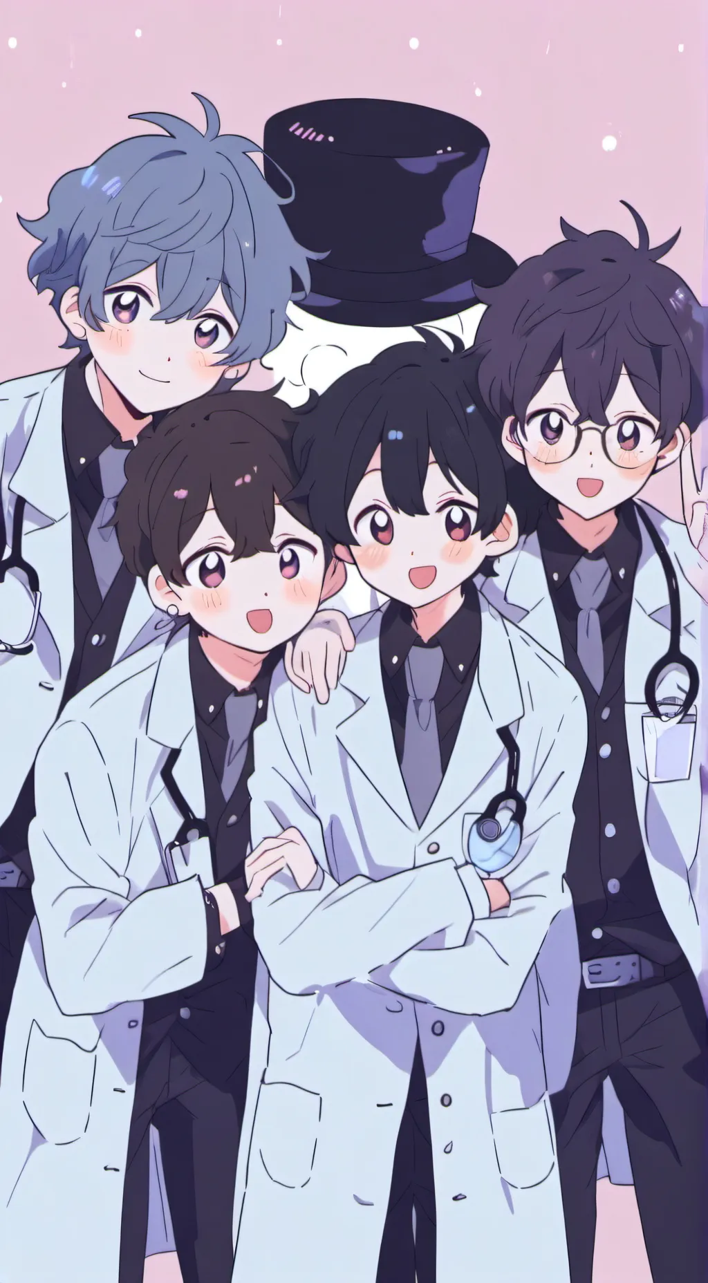 ai character: bts docteur  background