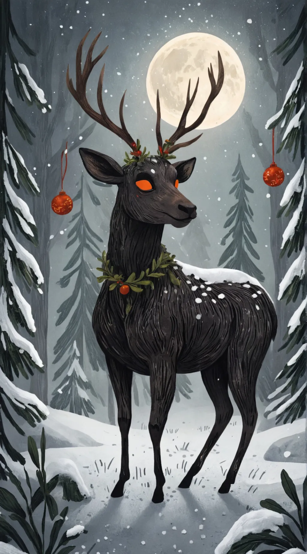 ai character: Yuletide Frosthoof background