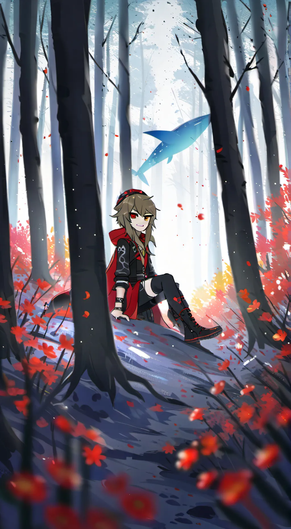 ai character: Dandys world Xmas background