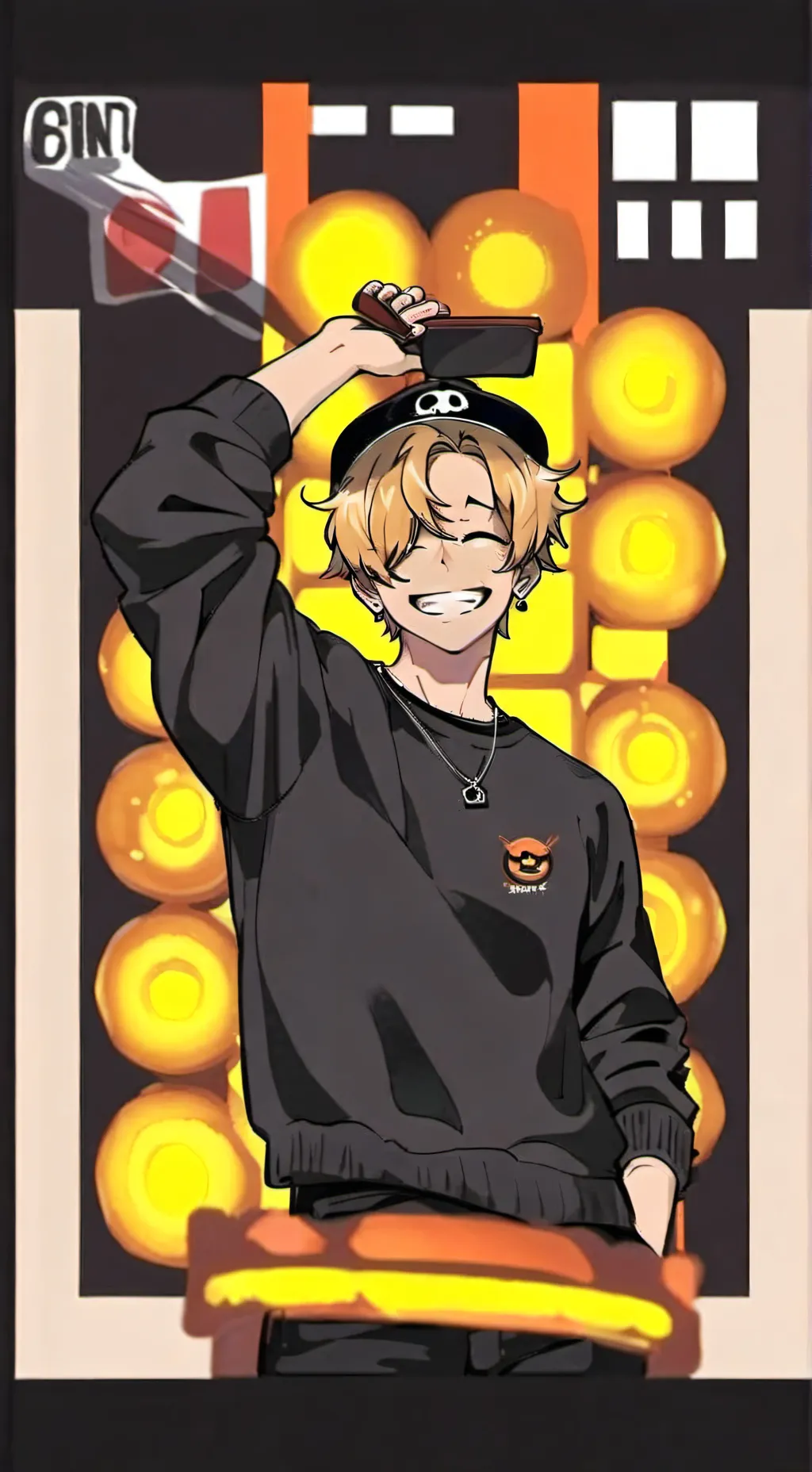 ai character: Magma boi🌋 background