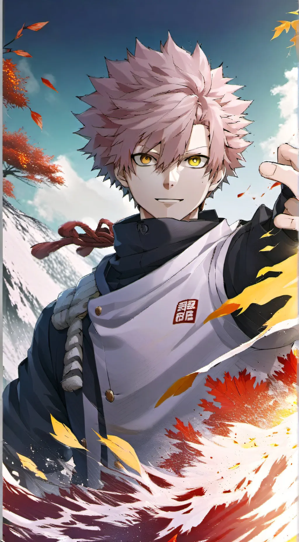 ai character: Pro  jjk x hashira background