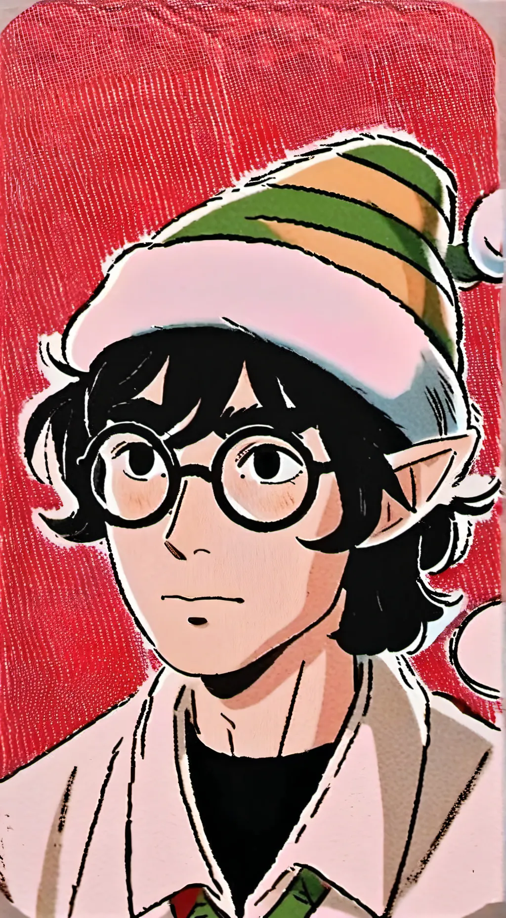 ai character:  Christmas party  background
