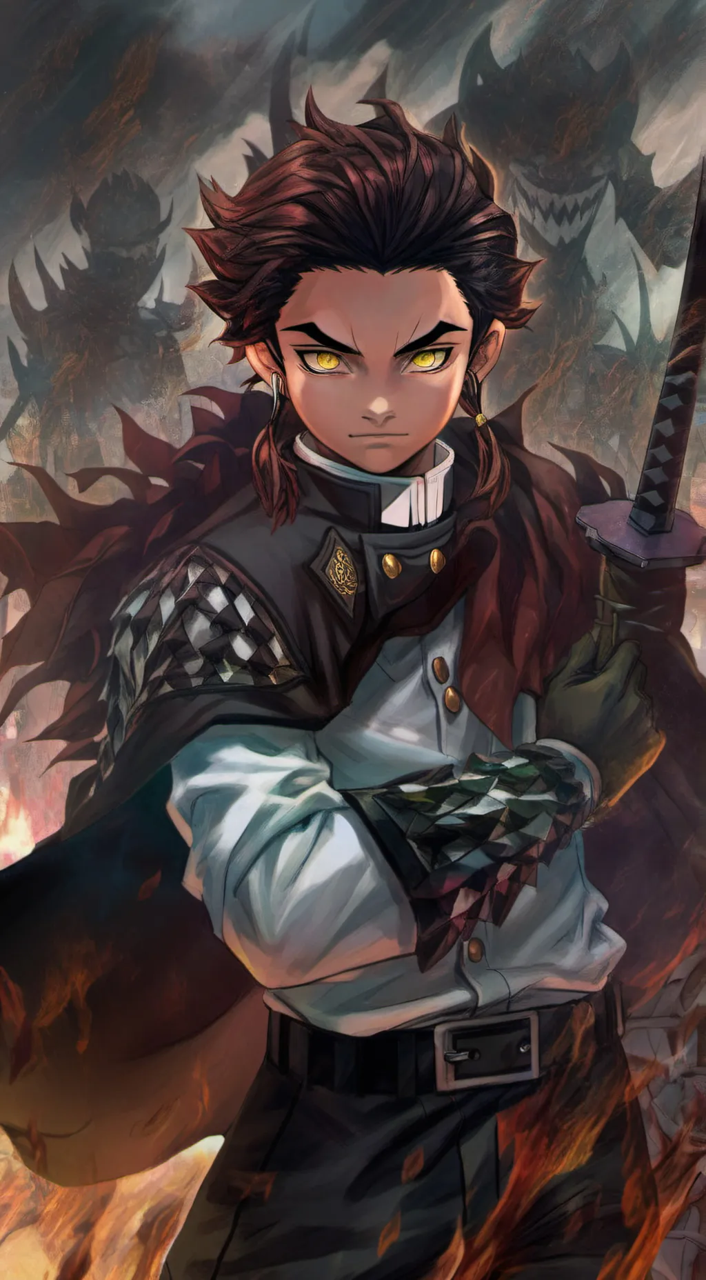 ai character: DC/DEMON SLAYER background