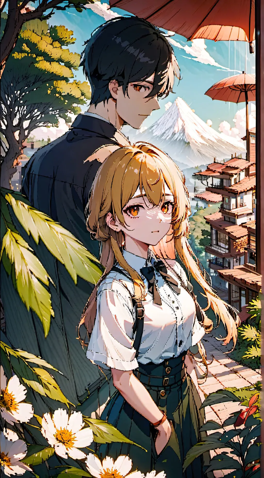 ai character: marcos y camila background