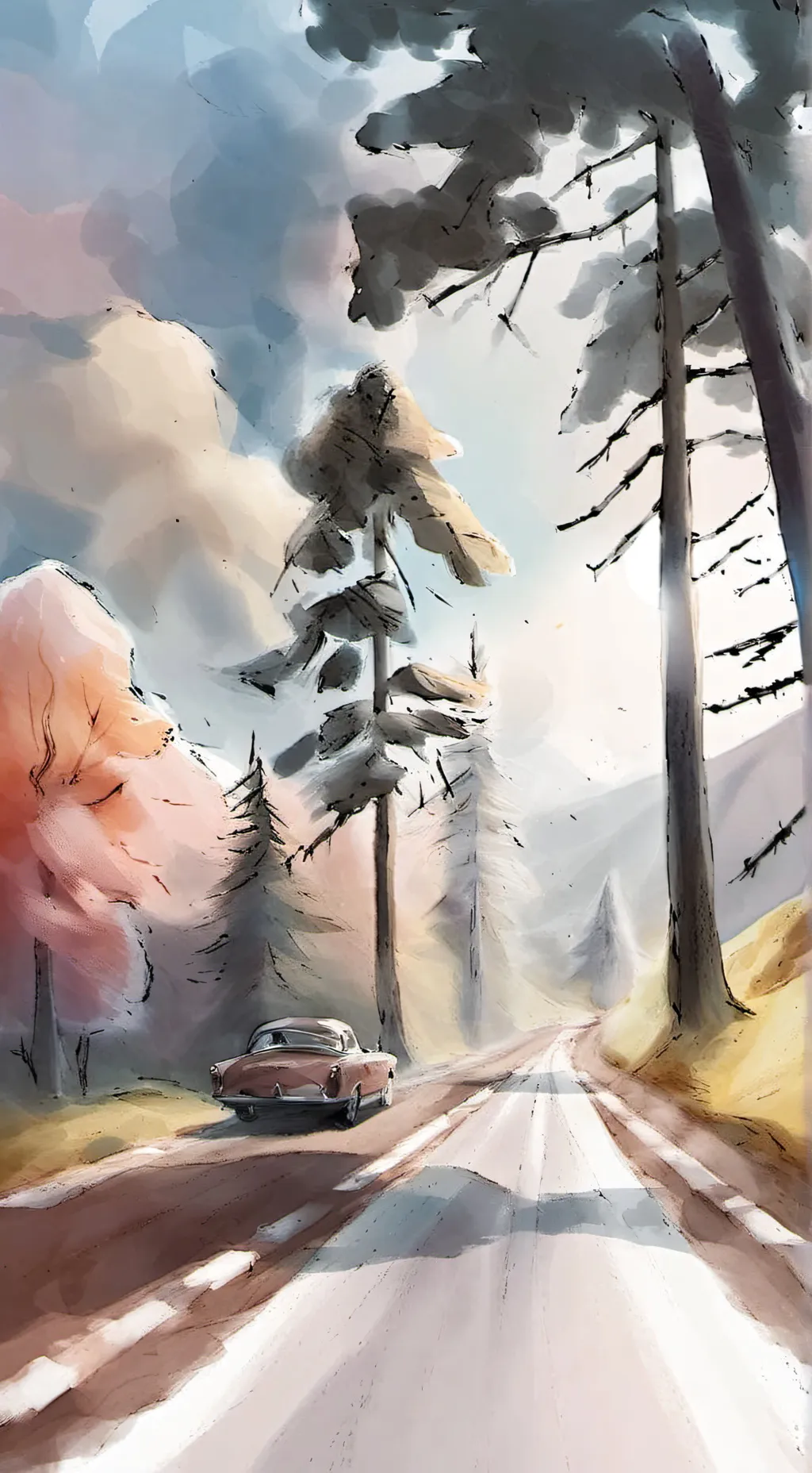 ai character: Road trip background