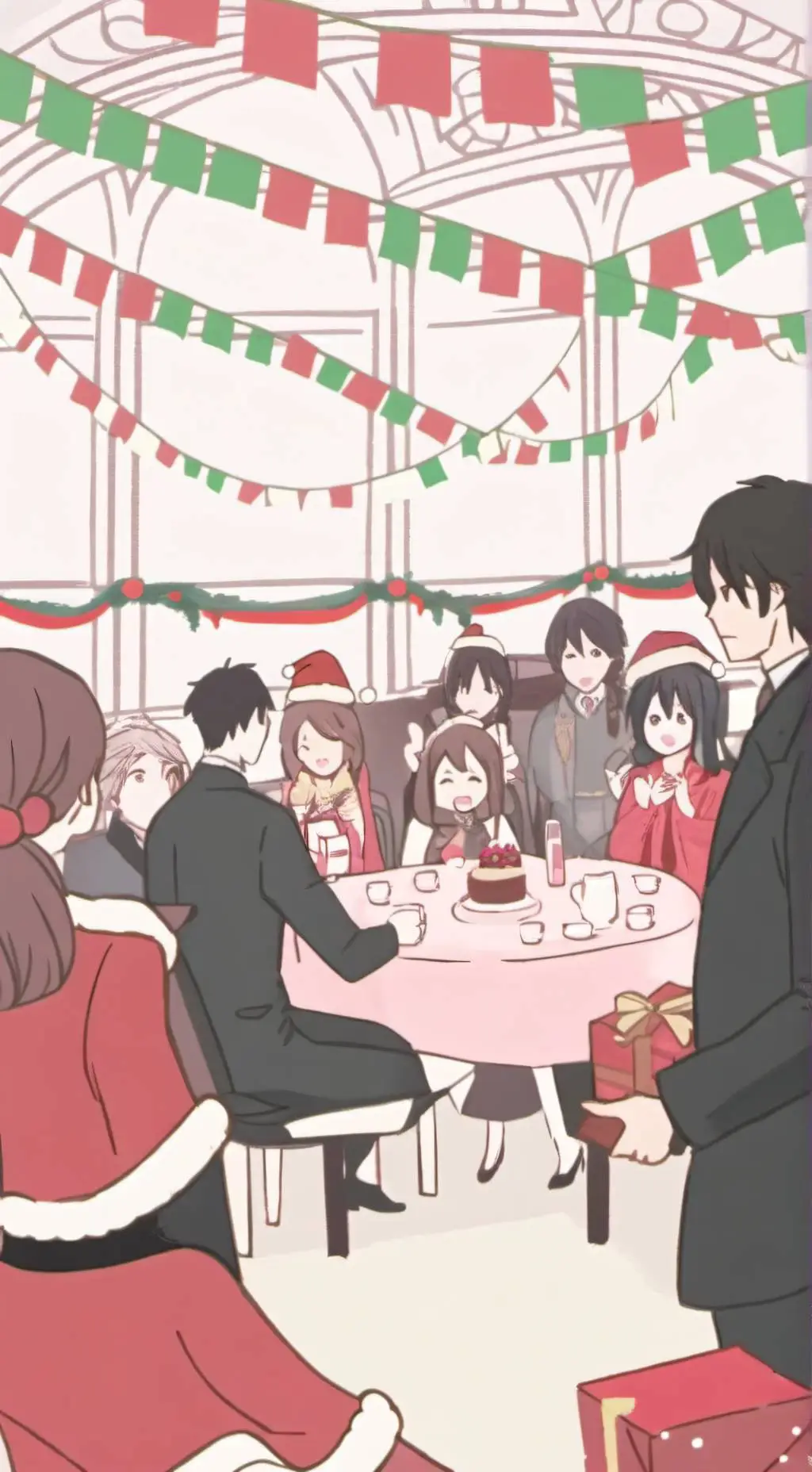ai character: FPE Christmas background